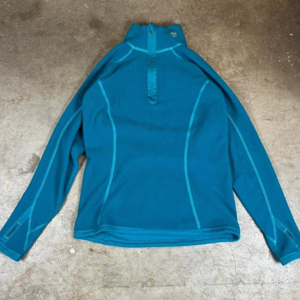 Reversible blue 1/4‎ zip mountain hardwear fleece jacket Size women's XS/S